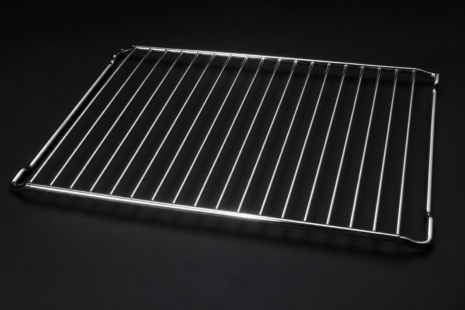 Chrome oven rack on a studio ground