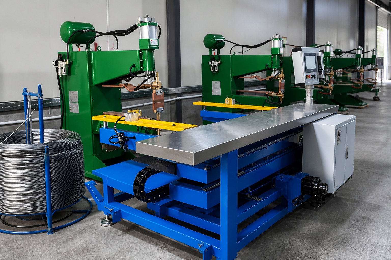 Resistance welding and wire-forming cells with CNC table